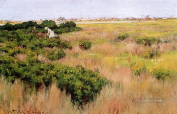 Landscapes Painting - Landscape near Coney Island impressionism William Merritt Chase